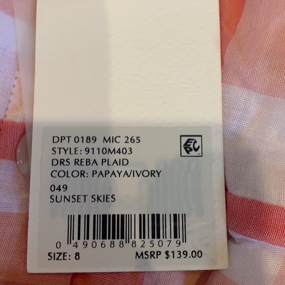 Alex Marie Pink and White Plaid Midi Dress - Picture 4 of 13